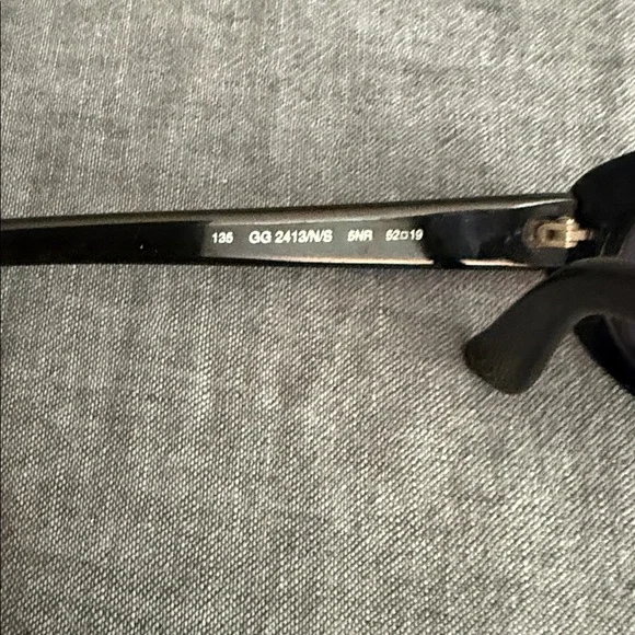 Authentic Vintage Gucci Sunglasses GG 2413/N/S 5NR Brown on Black Oval 52 mm - Picture 9 of 10